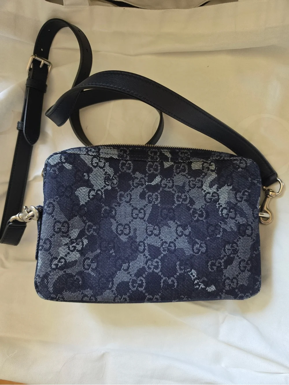 Gucci Denim GG Monogram Small Crossbody